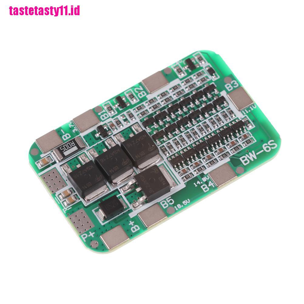 Papan Pelindung BMS PCB 6S 15A Untuk 6 Pak 18650 Li-ion Lithium