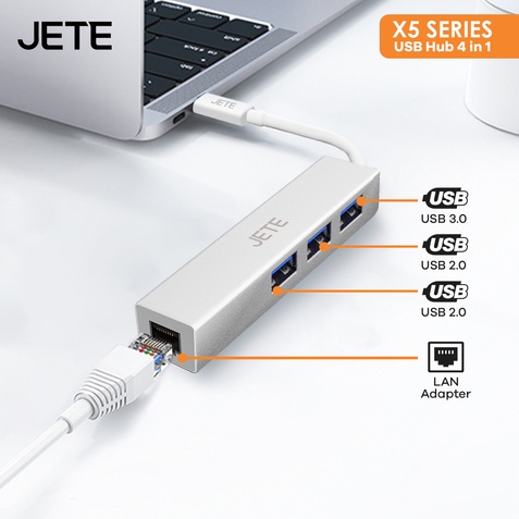 Converter LAN to USB 5 in 1 JETE X5 - Garansi 2 Tahun Rusak Tukar Baru