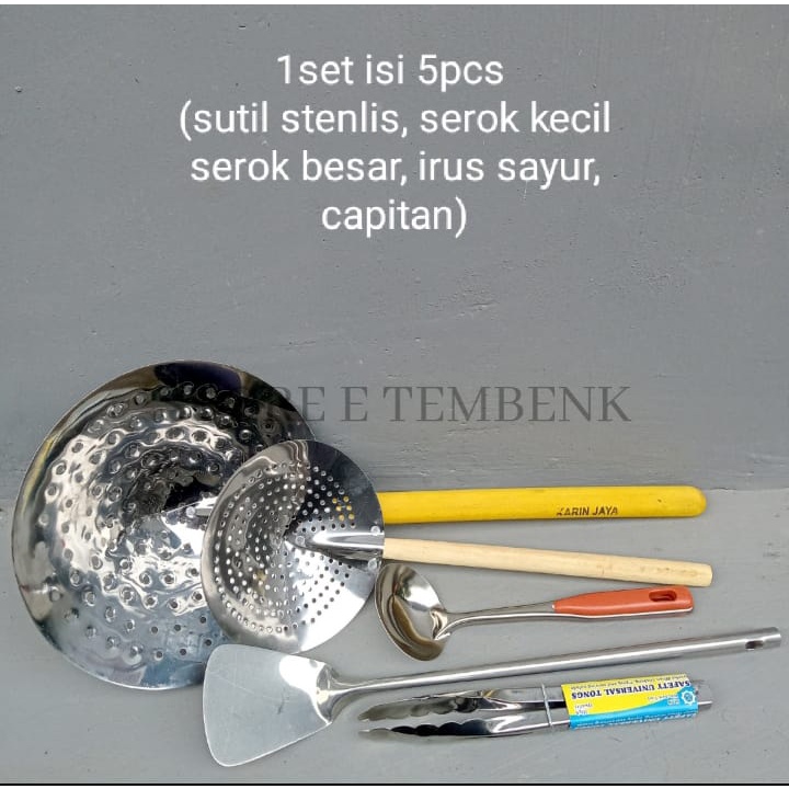 [PAKET HEMAT] SUTIL STENLIS, SEROK KECIL, SEROK BESAR, IRUS SAYUR, CAPITAN