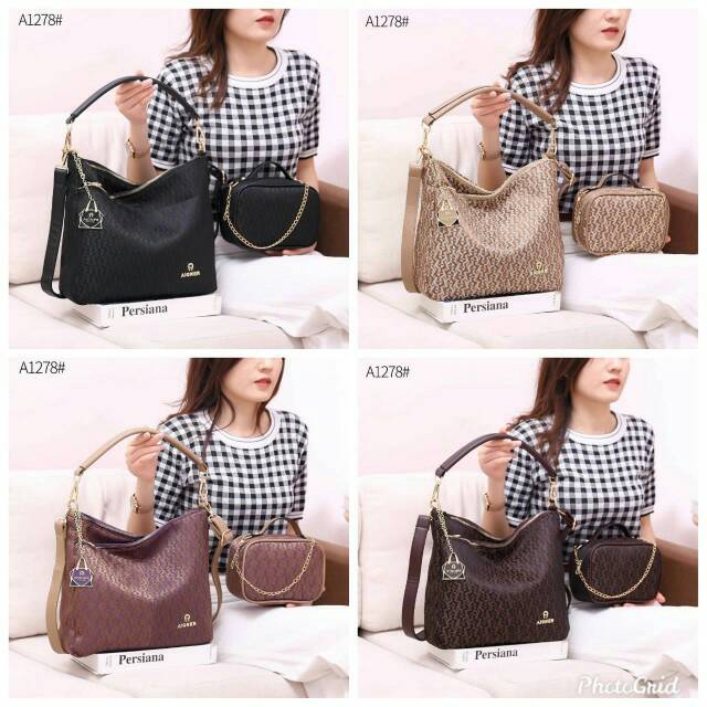 Tas Aigner Hobo With Sling Bag #A1278/MXT