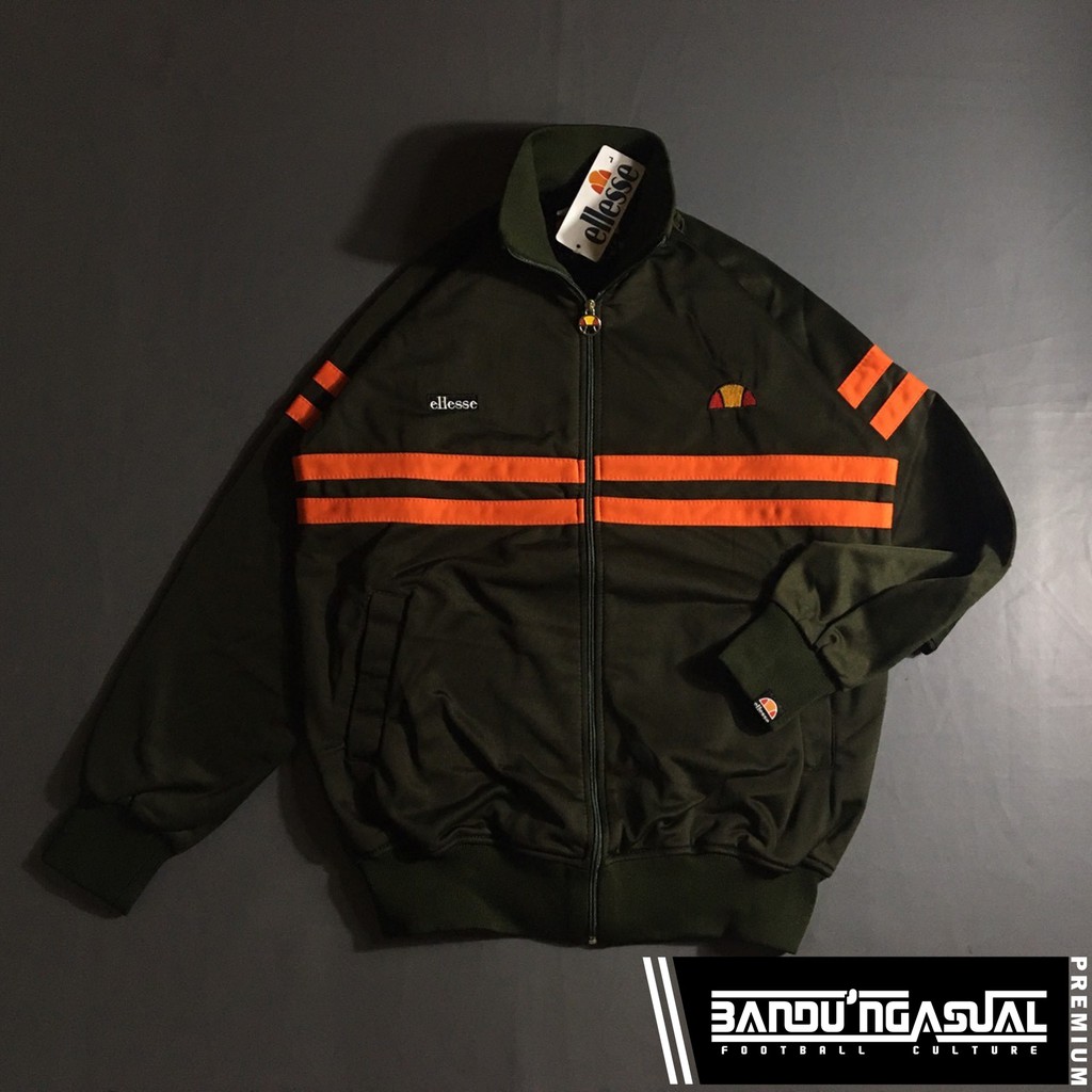 TRACKTOP ELLESSE REMINI (DARK GREEN STRIP ORANGE)