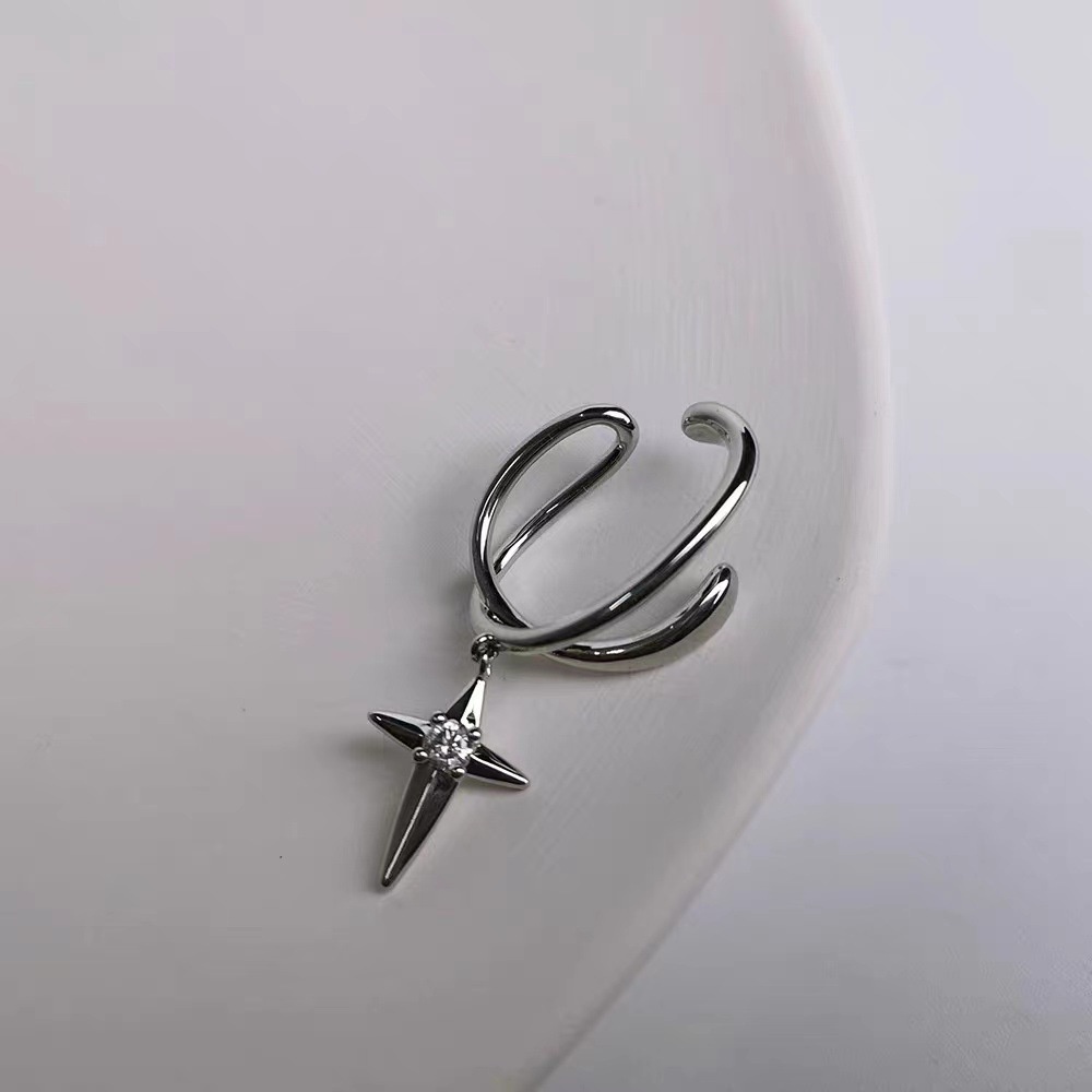 Cross Diamond Earrings Accessories Temperament Simple Fashion