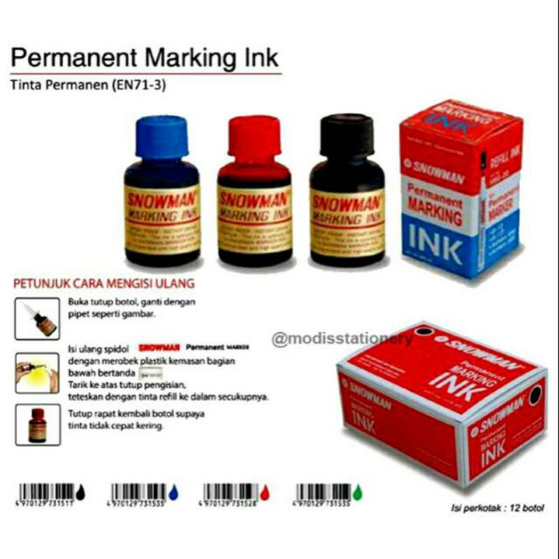 

REFILL / ISI TINTA PERMANENT MARKING SNOWMAN