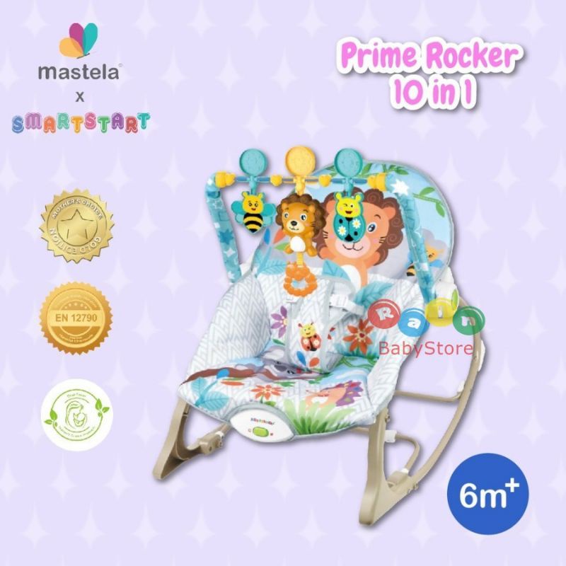 0Mastela Bouncer Rocker Prime 10 in 1 Infant To Toddler FREE BUBBLE..