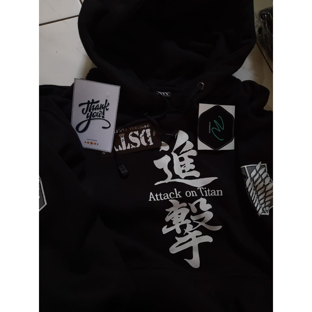 Jaket Anime Attack On Titan Hoodie Sweater ANAK / DEWASA Pria Wanita Terbaru Terlaris