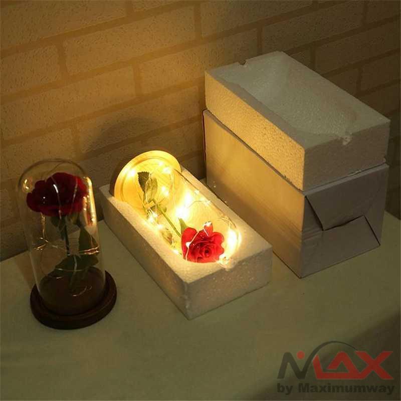 Lampu Bunga Mawar Dekorasi LED Beauty and The Beast Rose Hiasan Ruang Tamu Mewah lampu meja