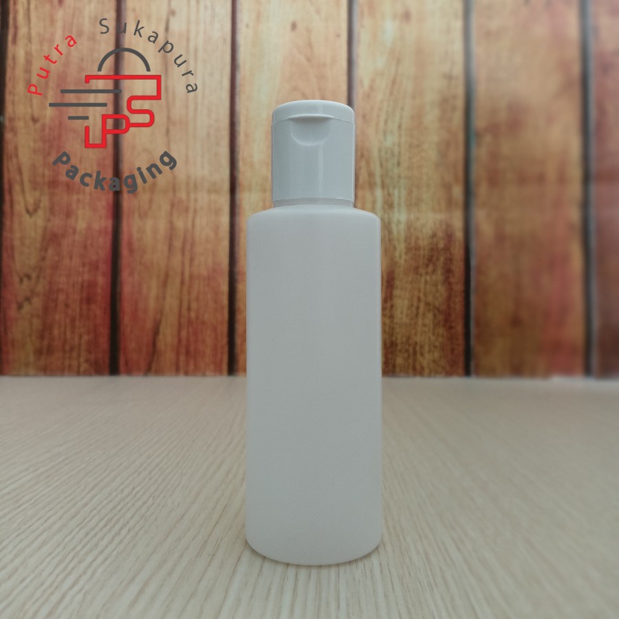 botol fliptop 100ml hdpe natural/botol plastik 100ml hdpe natural