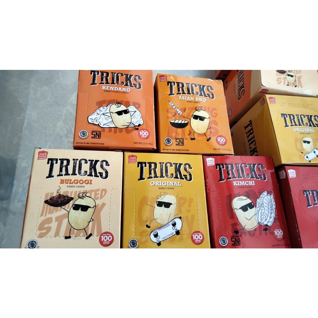 

tricks baxed chips (1 box isi 10)