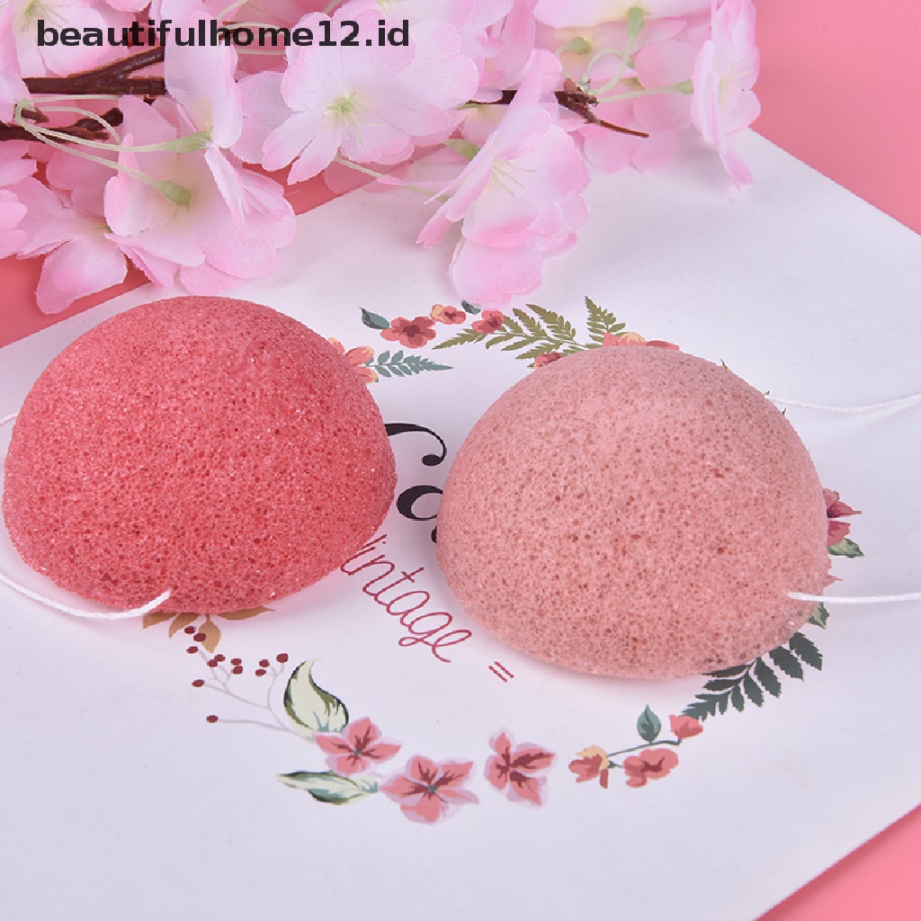 【beautifulhome12.id】 Konjac Sponge Natural Konjac Puff Face Wash Cleaning Sponge Makeup Konjac Sponge .