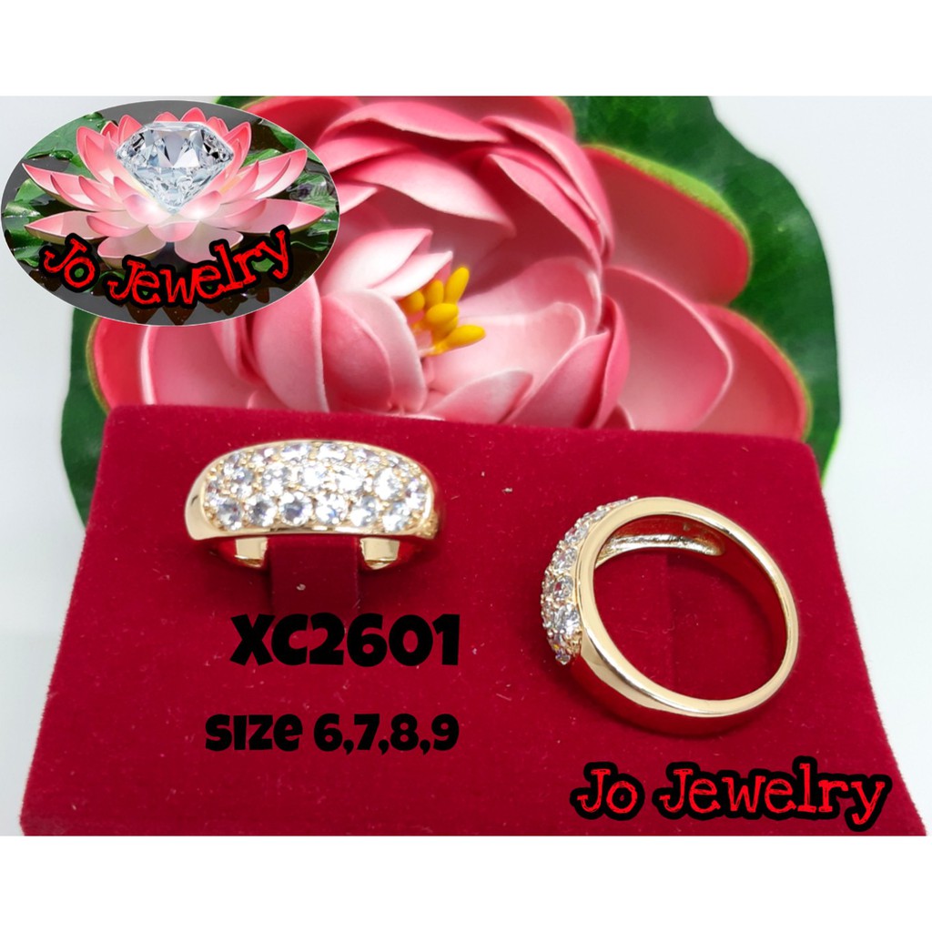 Xuping cincin lapis emas full mata