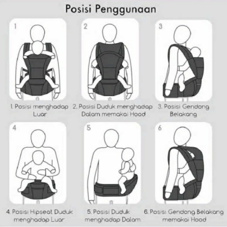 Snobby Gendongan Bayi Hipseat 6 Posisi Series | BABY HIP SEAT SNOBBY | GENDONGAN MULTIFUNGSI