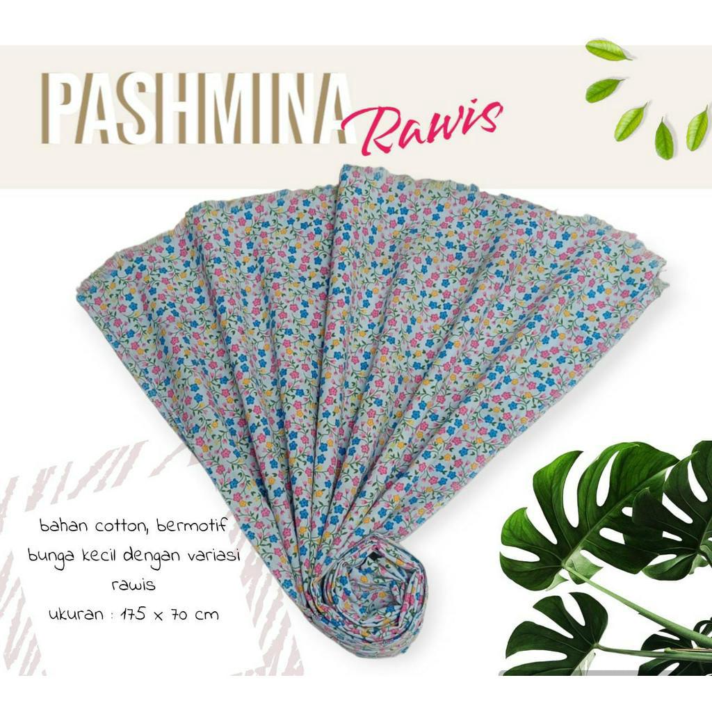 Hijab Pashmina bahan Cotton Voal 170cm x 70cm / Kerudung Rawis Pompom Tassel