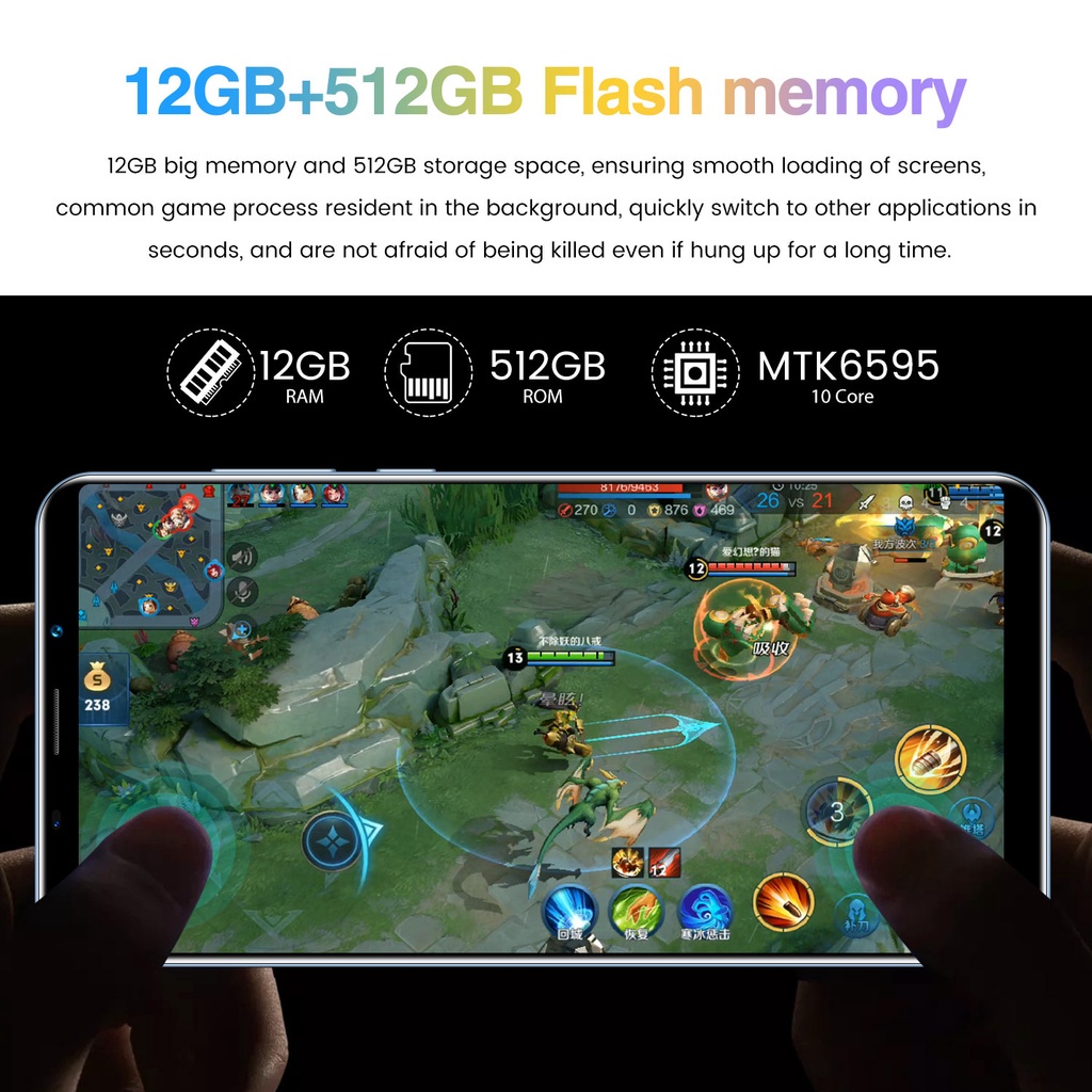 [HP Asli] Phone i13 Pro 12GB RAM + 512GB ROM 5G HP HD Kamera 5.5 Inci Layar Gaming Phone Gratis Pengiriman