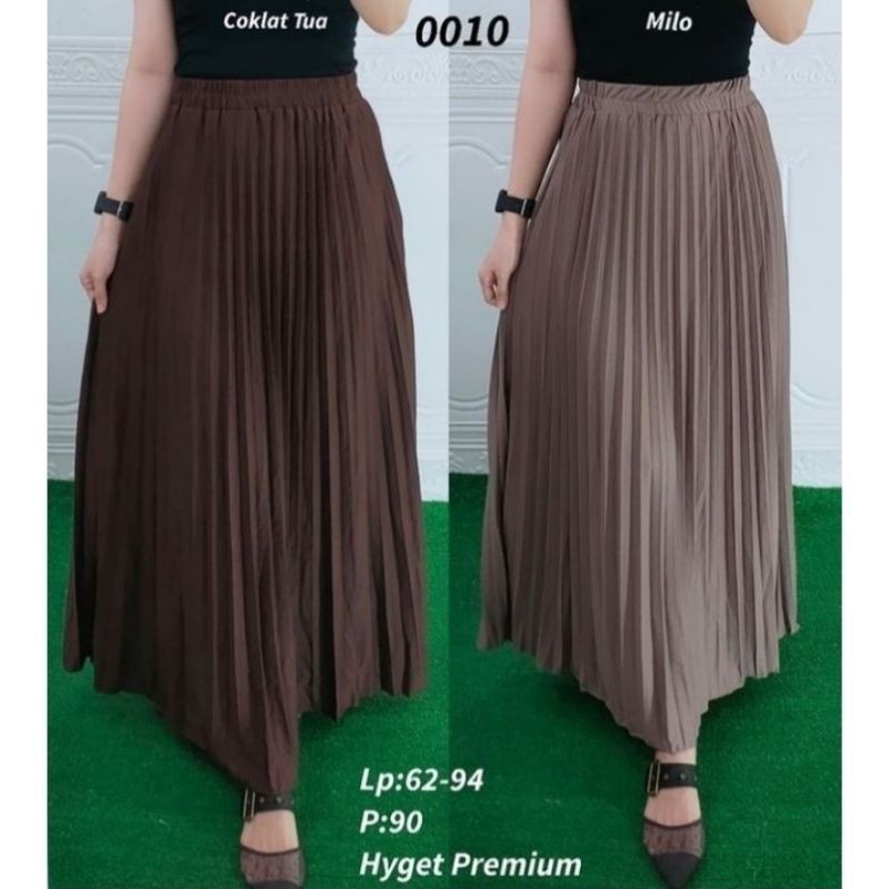 Rok Plisket Polos Hyget Lipit Mayung Premium Bawahan Wanita Murah Fit S-XL