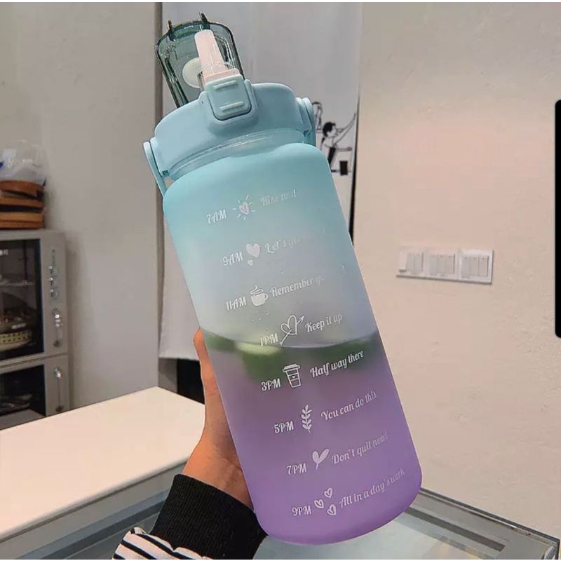 Botol Air Minum Viral Quifit 1 2 liter Khloe Kardashian Kata Motivation Motivasi