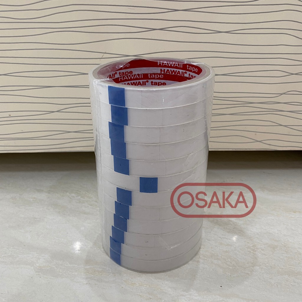 

Isolasi / Selotip Bening Hawaii 12mm / 1/2 inch x 20 yard Daimaru