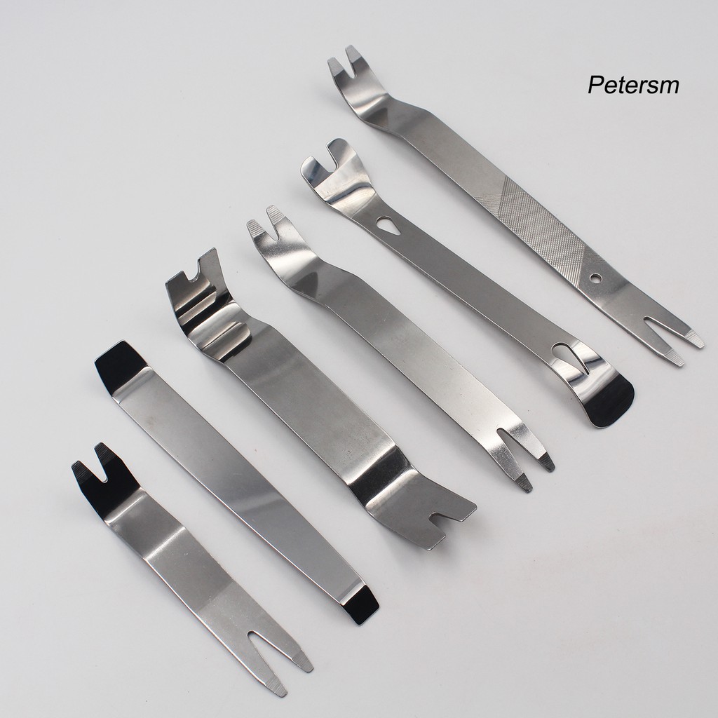 S19X6Pcs / Set Alat Pembuka Trim Audio Mobil Bahan Stainless Steel