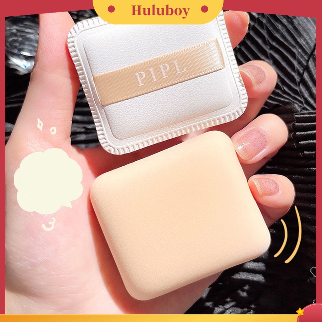 Huluboy Huluboy♡ 3 Pcs Spons Puff Makeup Portable Bahan Lembut Breathable Untuk Foundation Cair