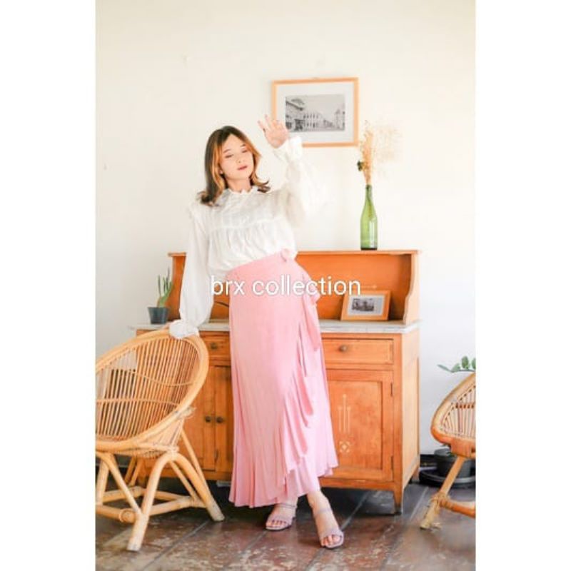 rok panjang wanita//rok cringkel wanita//ROK LESLEY PEREMIUM
