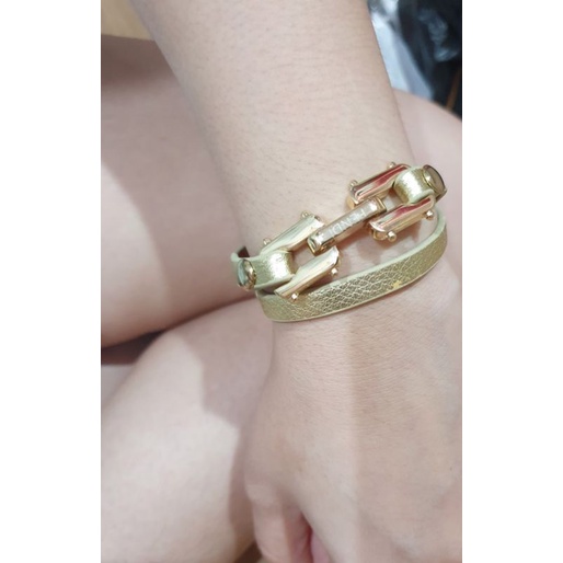 Gelang Premium Quality Model lilit import Gelang tangan kulit Branded Band