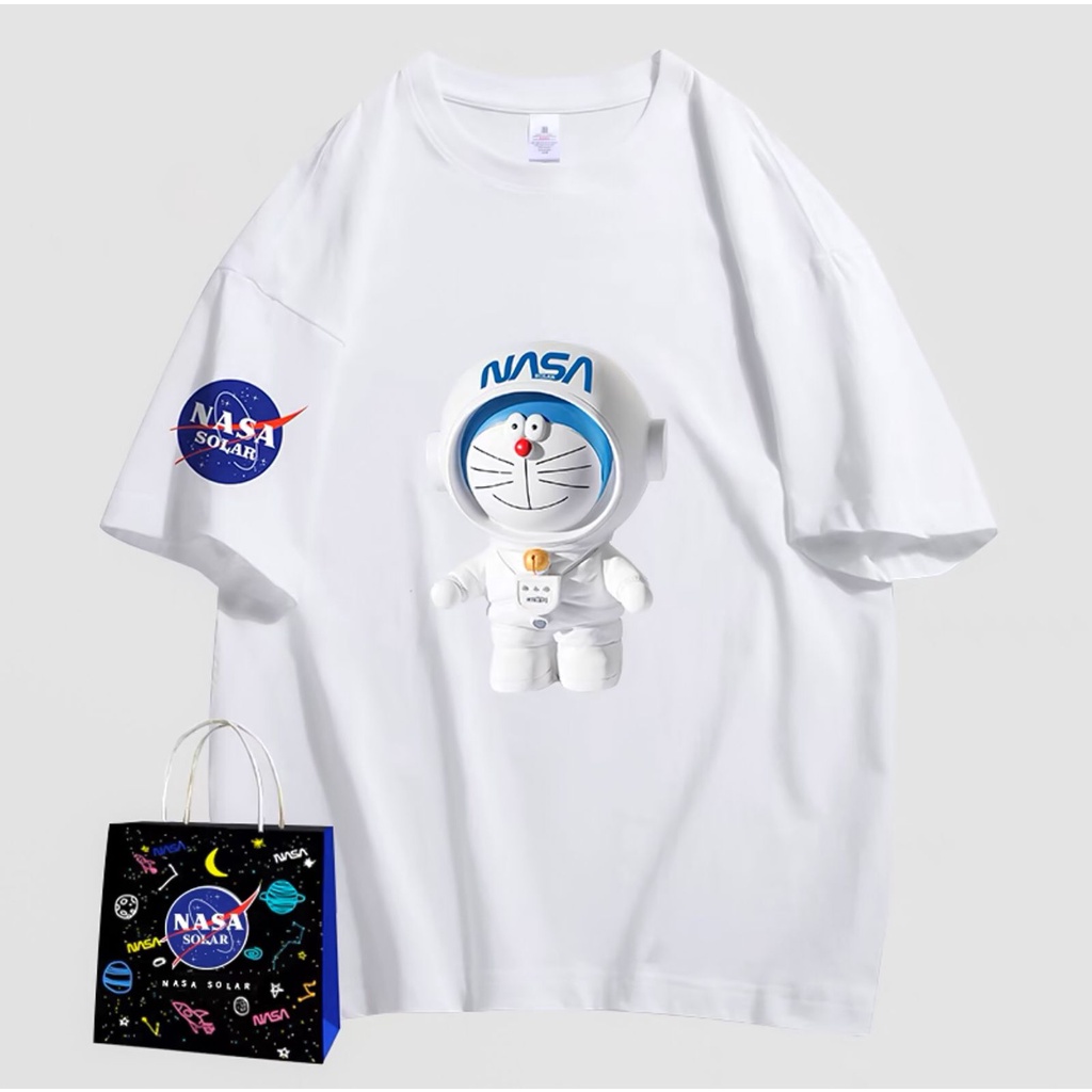 kaos oversize wanita / doraemon nasa