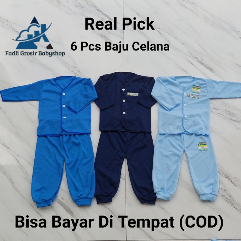 6 Pcs Baju Celana Bayi Newborn Lengan Panjang Series Cowo Terbaru