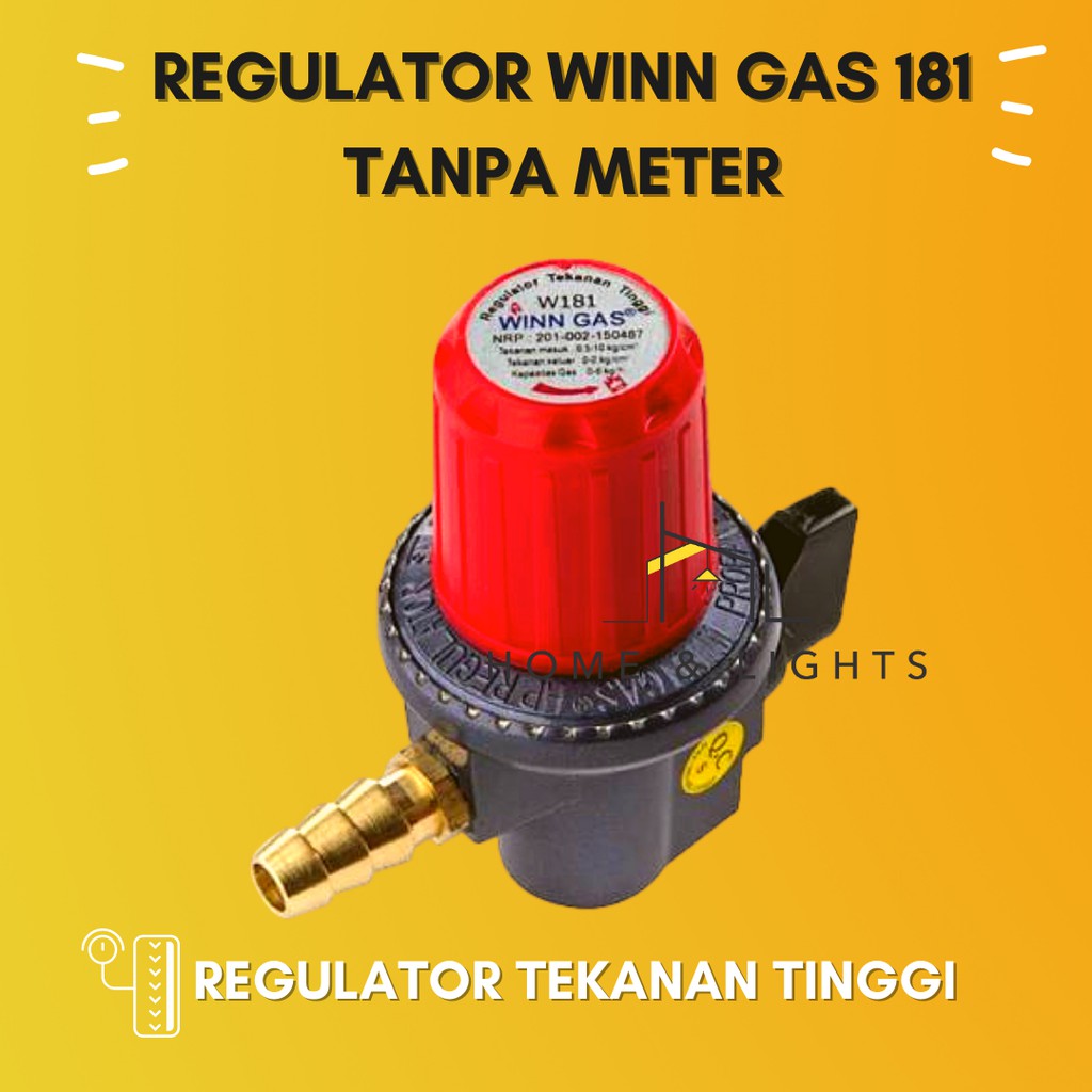 Winn Gas Regulator LPG Tekanan Tinggi W 181 Meter / Non Meter