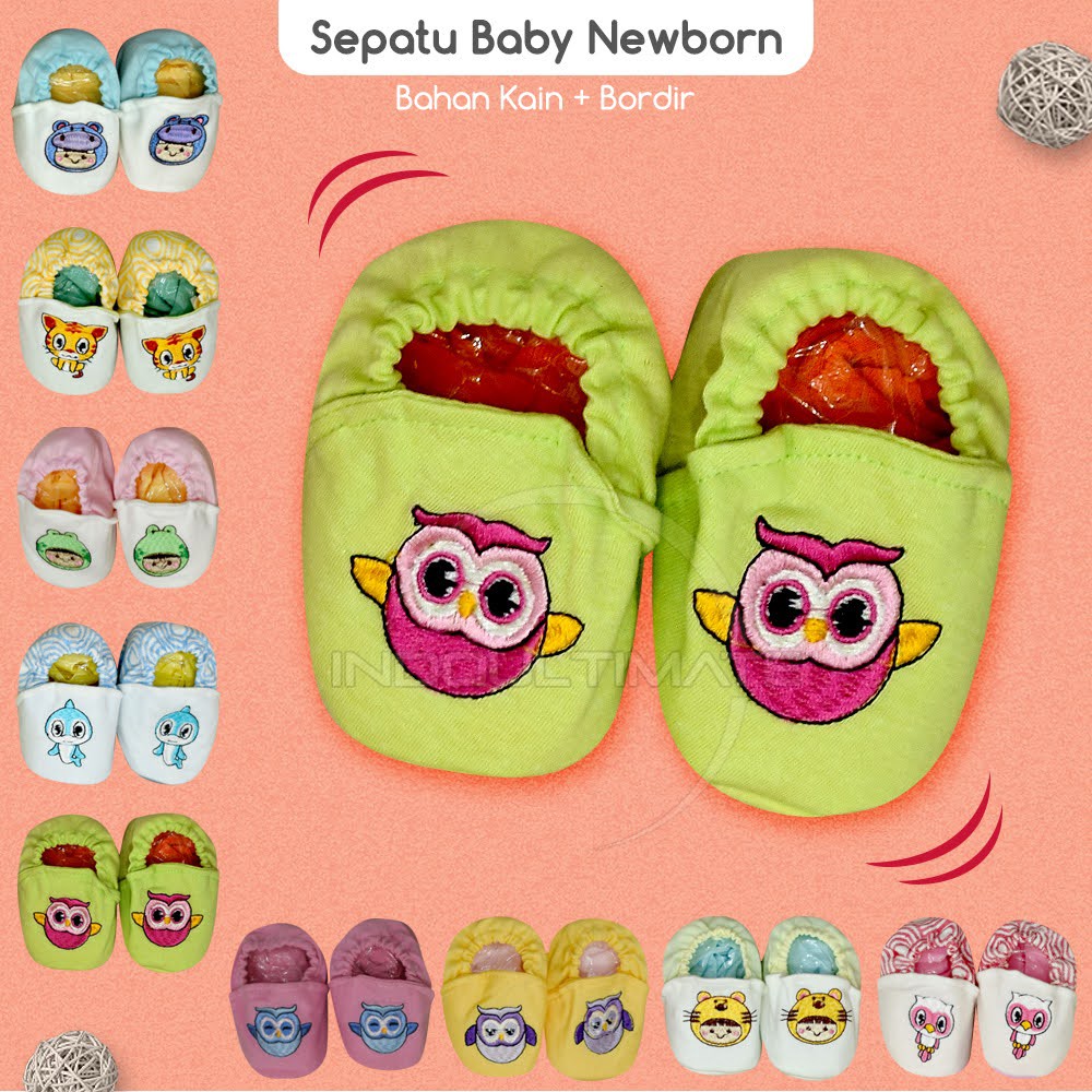 Baby Shoes Sepatu Bayi Newborn Sepatu Bordir Gambar Boneka Kaos Kaki Bayi Pelindung Kaki Bayi SY-188