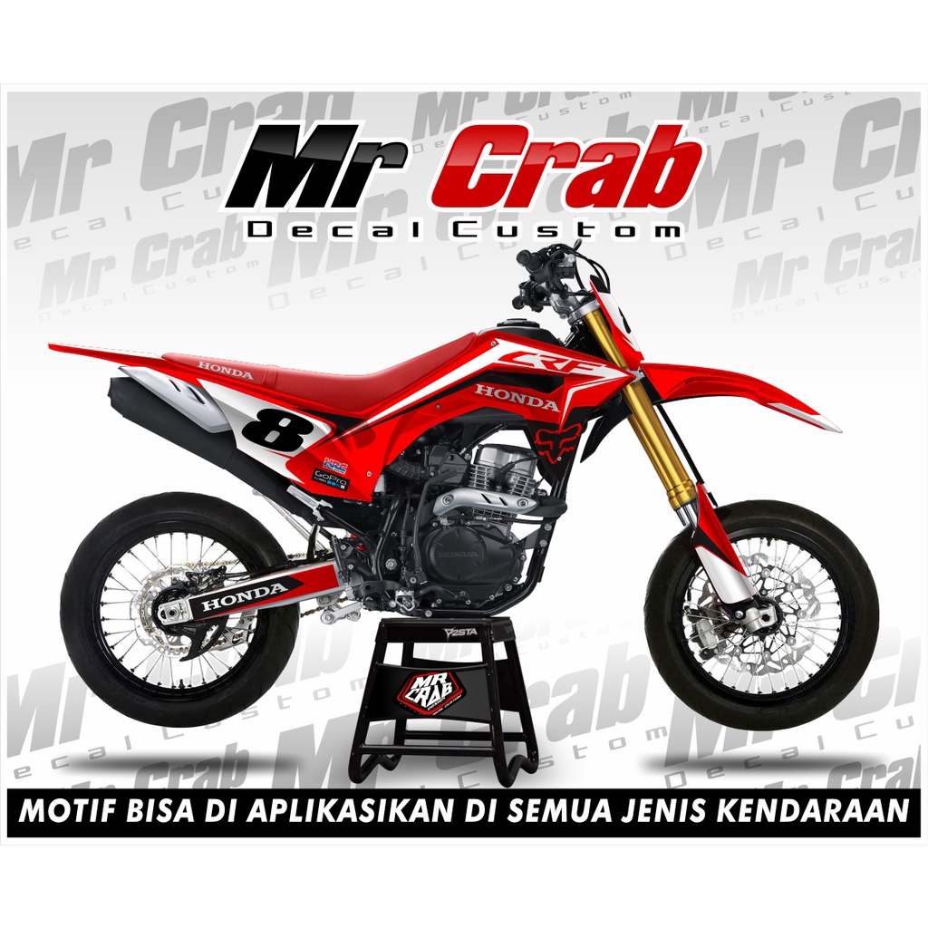 decal stiker crf 150 l full body  MERAH - Supermoto