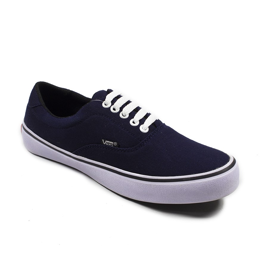 SM88 - Sepatu Sneakers Bertali Pria Vans Authentic Era Navy Snikers Cowok Sekolah Kuliah Terlaris