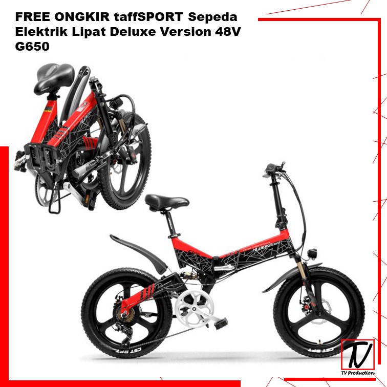 FREE ONGKIR Lankeleisi Sepeda Elektrik Lipat Smart Moped Deluxe Version 48V G650