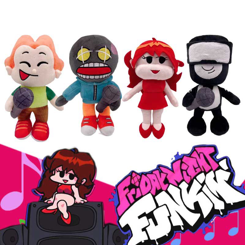 25cm Friday Night Funkin Boneka Plush Toy Mainan FNF Girlfriend Captain Pico Whitty Stuffed Doll