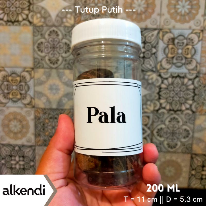 WHITE | 200 ML - AESTHETIC JAR - PUTIH | FREE SENDOK | FREE LABEL