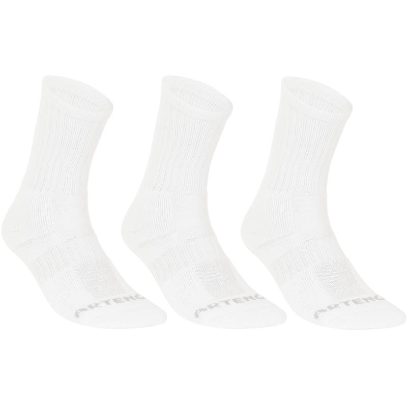 Decathlon Artengo Kaus Kaki Badminton Rs 500 High X3 White - 8379842