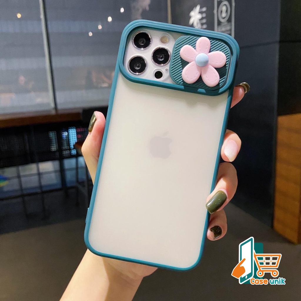 SOFTCASE SLIDE PELINDUNG KAMERA FLOWER 3D VIVO Y11 Y12 Y15 Y12 Y17 Y12S Y20 Y21S Y30 Y50 Y51 Y53 Y91 Y93 Y95 Y1S Y91C CS3353