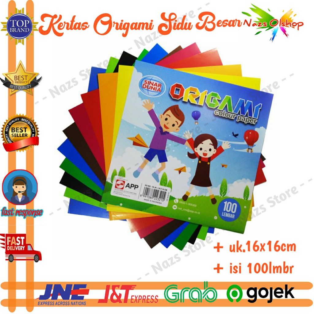

Kertas Lipat Origami Sidu 16x16 Isi 100 Lembar