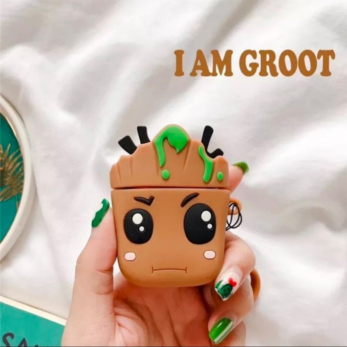 AIRPODS CASE CASING AIRPODS 1 & 2 INPODS 12 SILIKON POUCH GROOT 3D