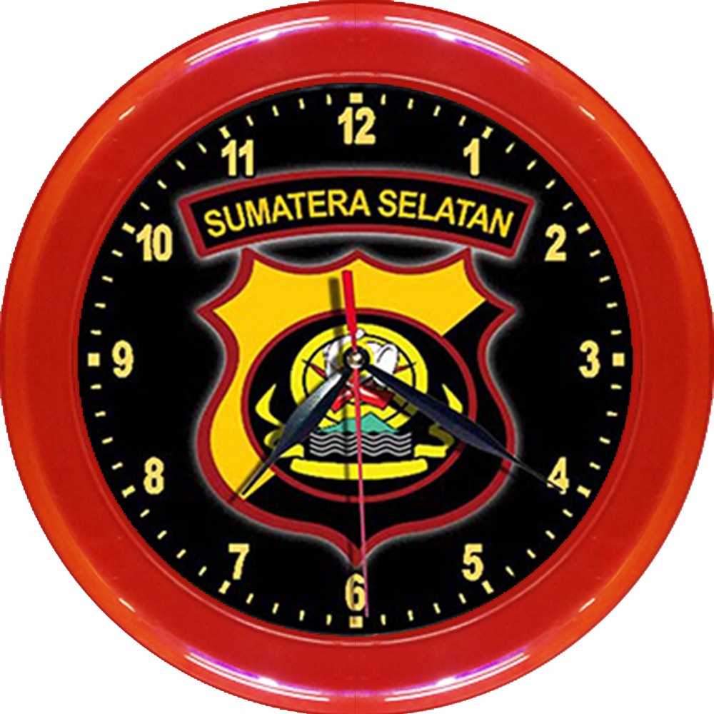 JAM DINDING POLDA SUMATRA SELATAN   (DIAMETER 30CM)