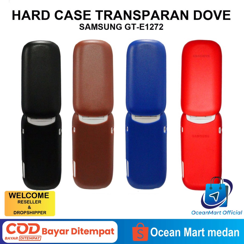 Hardcase Dove Transparant Back Cover Case Samsung Lipat GT-E1272 Casing Color Full Aksesoris Handphone HP OCEANMART OCEAN MART Murah Grosir