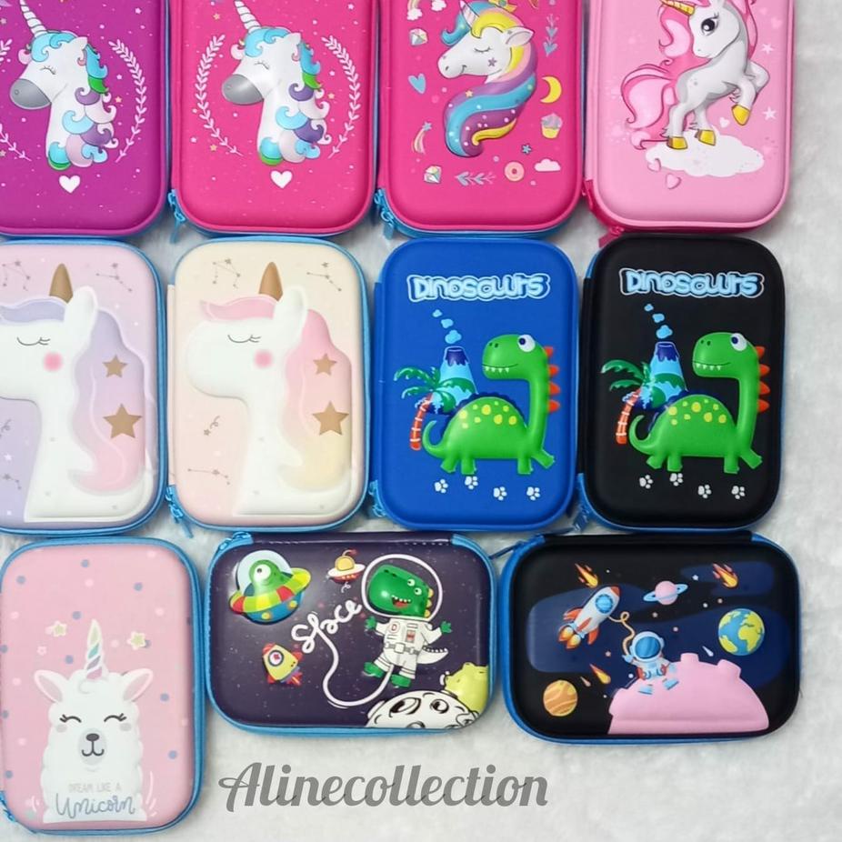 

, Tempat pensil kotak pensil 3D Unicorn HardPencil Case tempat pensil mermaid ,,