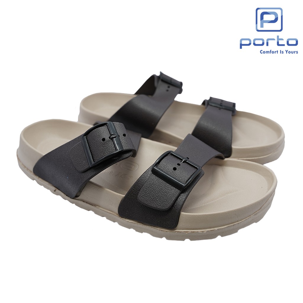 Porto - Sandal Pria Sandal Selop Porto Original 1029M-KHAKI