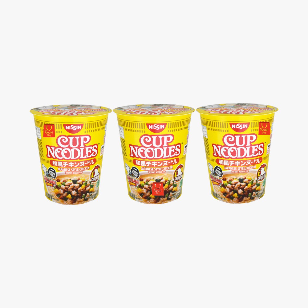 

PAKET 3 PCS Nissin Cup Noodles Rasa Kaldu Ayam Mie Ala Jepang Praktis Langsung Seduh - 3pcs x 66gr