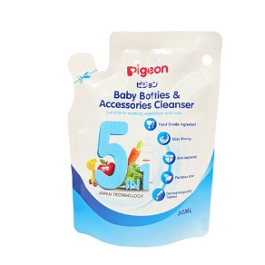 Pigeon Baby Bottles and Accesories Liquid Cleanser 5 in 1 / Pembersih Peralatan Makan Bayi 50ml