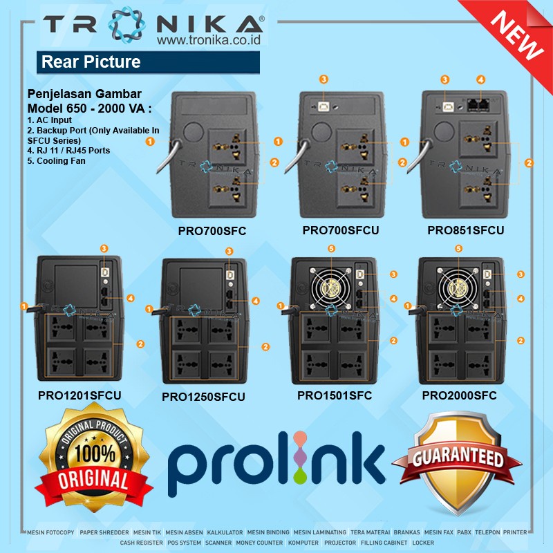 UPS PROLINK PRO2000SFC Super Fast Charging Line Interaktif UPS 2000VA