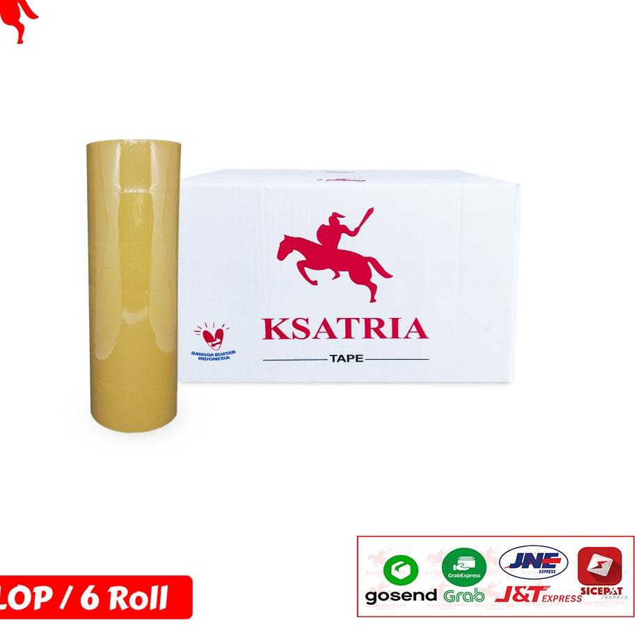 

Promo - Lakban OPP Tape / Lakban Coklat KSATRIA Tape 80 Yard 1 Slop