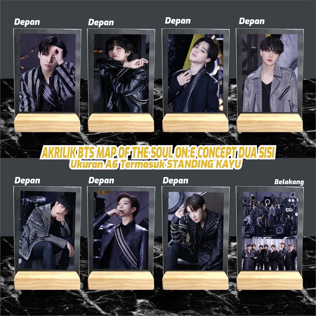 Akrilik Photo Kpop BTS Edisi BUTTER &amp; MAP OF THE SOUL ON:E CONCEPT // Gambar 2 sisi