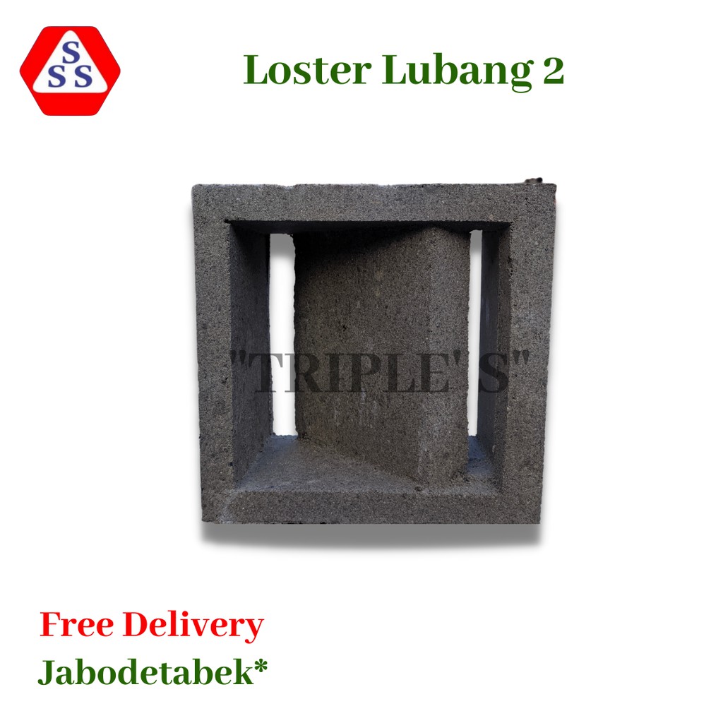 Loster Beton Nako Lubang 2 Lubang Angin Roster Dinding Loster Rumah Minimalis Roster Beton