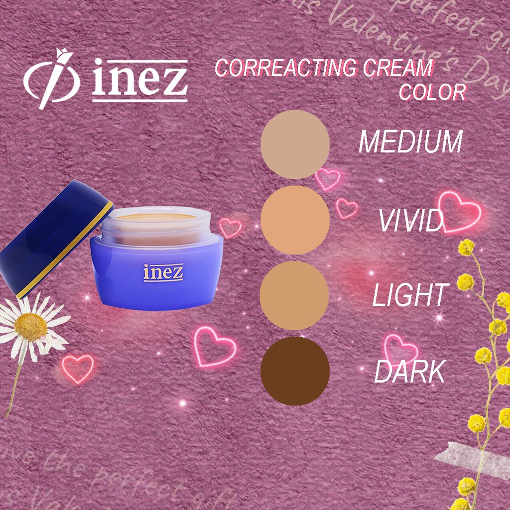 INEZ CONCEALING/CORRECTING CREAM/LIQUID FOUNDATION/SINGLE EYESHADOW/FACIAL PUFF/LOOSE POWDER