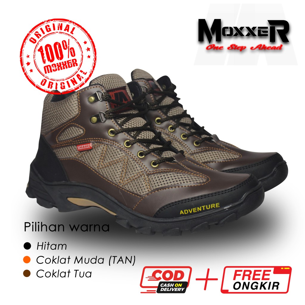 Sepatu Hiking Gunung Casual Pria Boots Sepatu Touring Outdoor Jogger Pria Kasual Kulit Asli Syntetic - B01