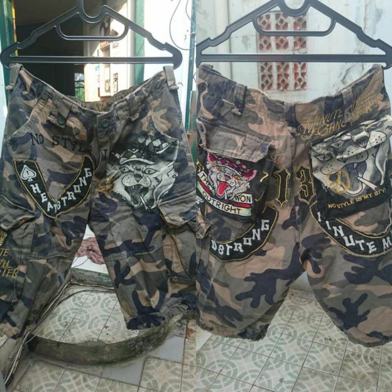 Short Pants Cargo Army Minute Mirth Original | Minute Mirth Cargo | Celana Cargo Army | Minute Mirth